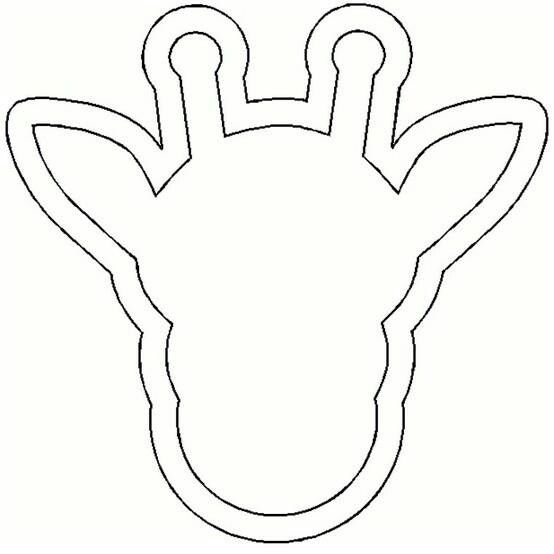 Жираф трафарет для вырезания