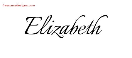 Elizabeth надпись