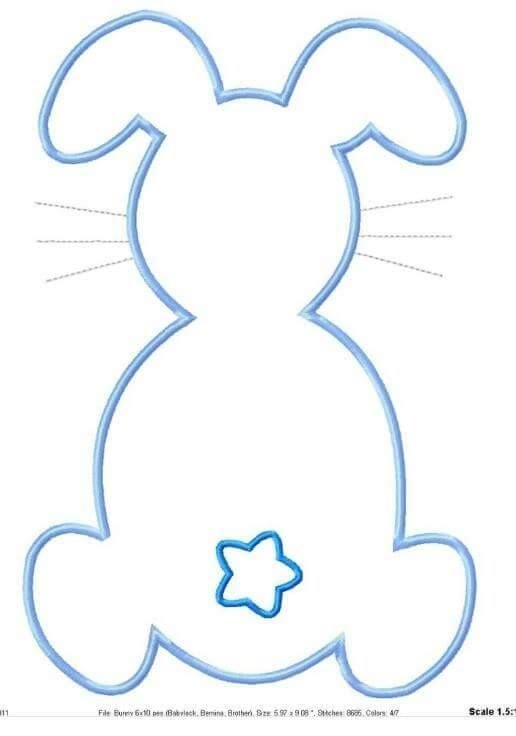 Зайка трафарет для аппликации