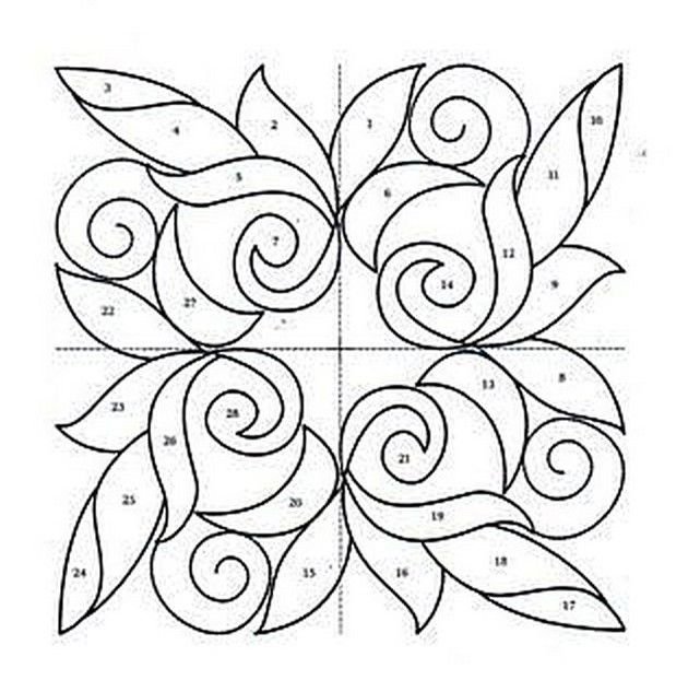 Схемы машинной Стежки для квилтинга