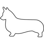 Силуэт корги пемброк