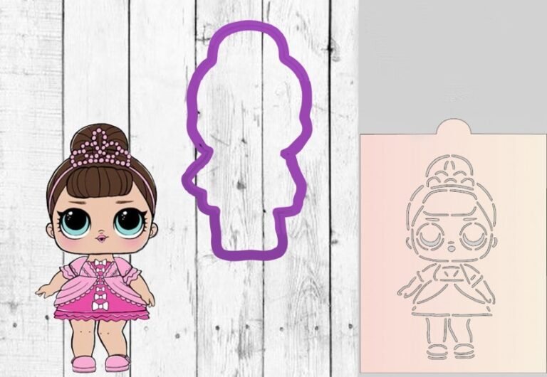 Трафарет куклы ЛОЛ для 3д ручки