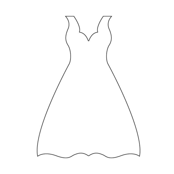 Трафарет платья
