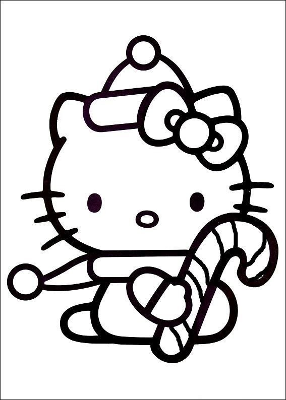 Хеллоу Китти раскраска черно белая Куроми