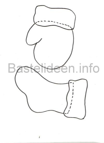 Трафарет варежки