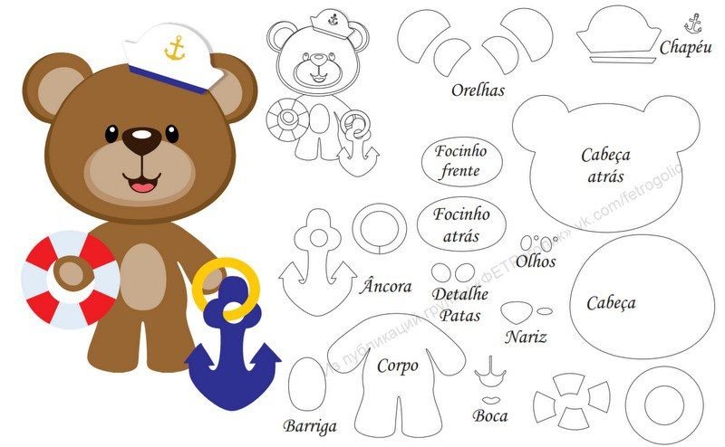 Мишка (из фетра)