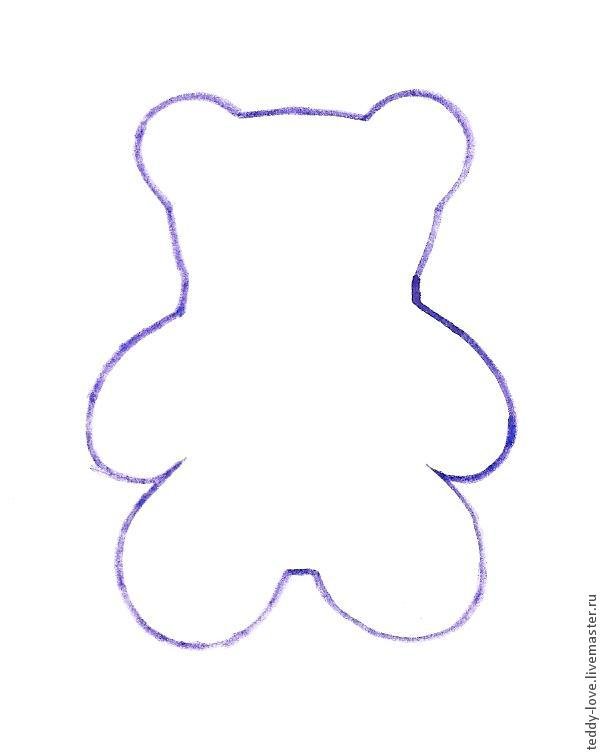 Трафарет мишки для шитья