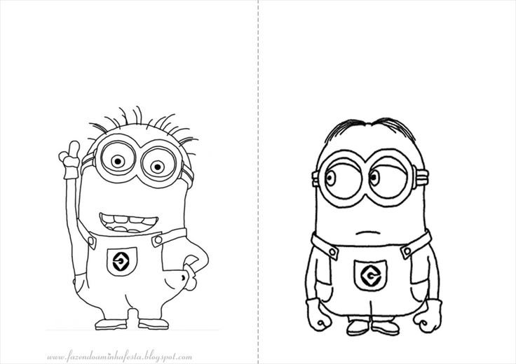 Миньоны картинки для срисовки