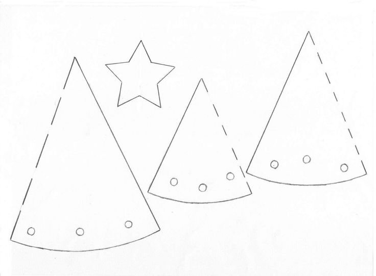 Лекало елочки из фетра