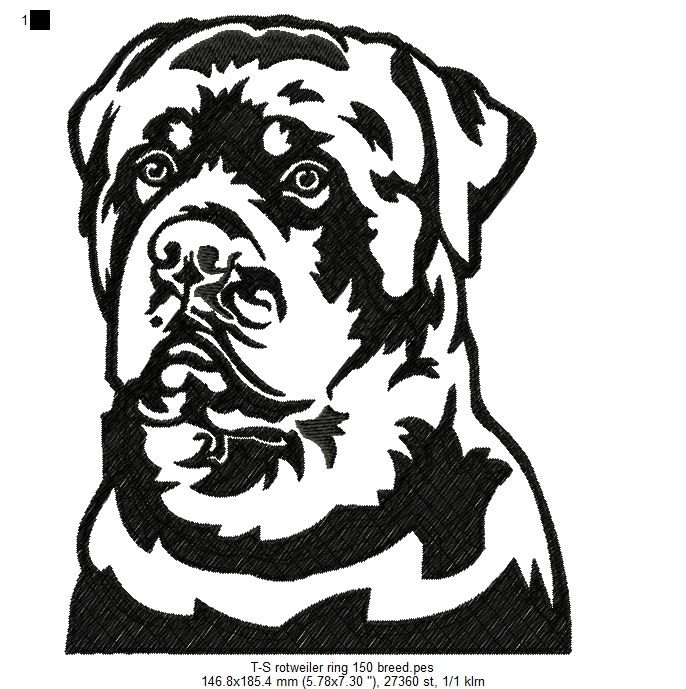 Трафарет ротвейлера