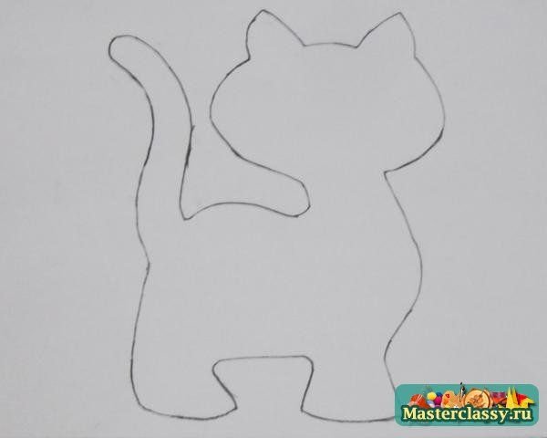Кот из фетра шаблон
