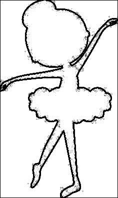 Шаблон балерины для вырезания