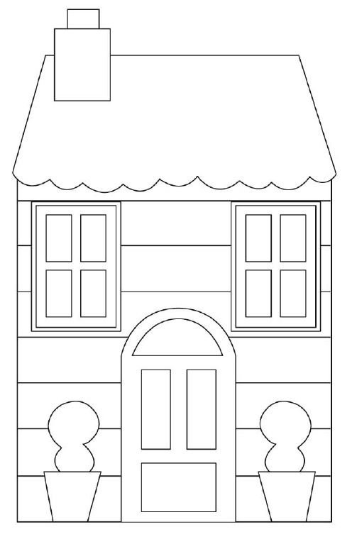 Аппликация домик