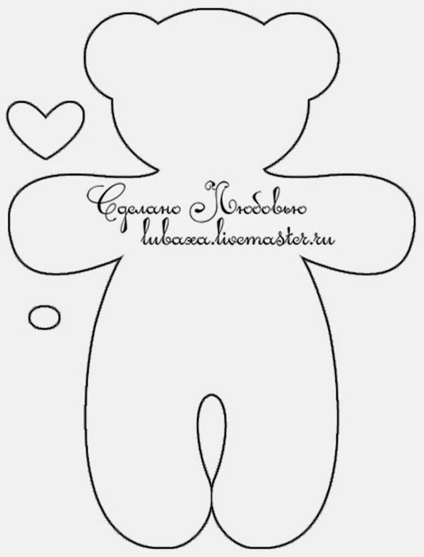 Медвежонок из фетра выкройка