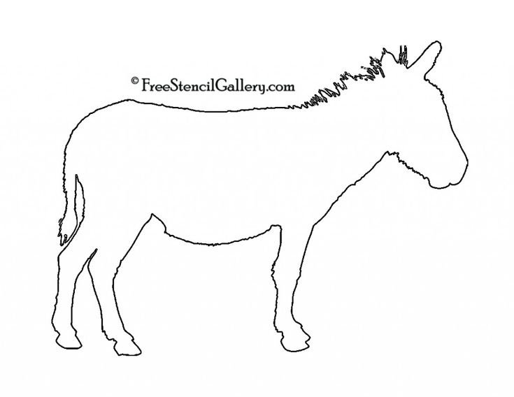 Ослик трафарет