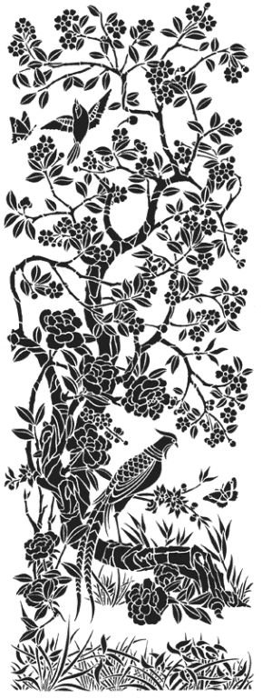 Трафареты для росписи в стиле Шинуазри