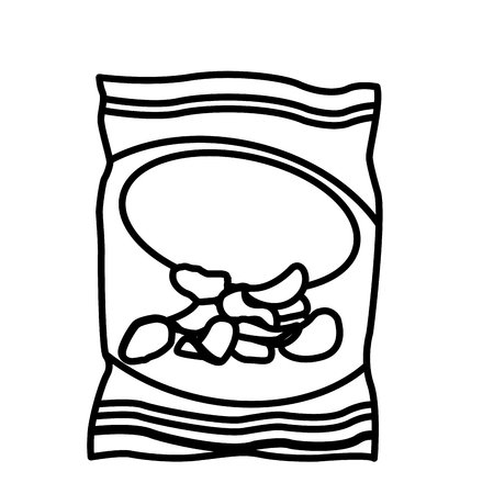 Пачка чипсов раскраска