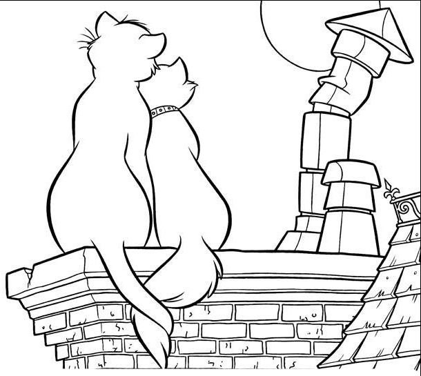 Кошки. Раскраска