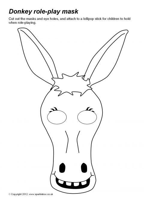 Маска осла печать