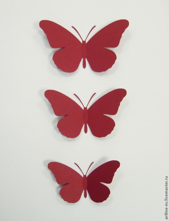 Бабочки для декора цветные