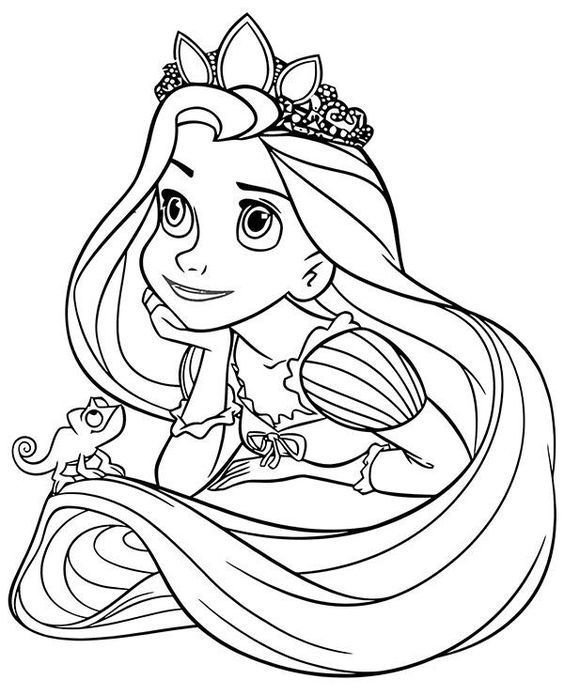 Принцесса Дисней рапунцелькаскраска