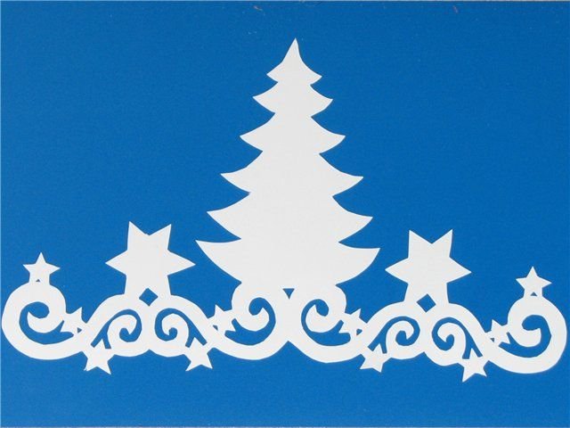 Новогодние бордюры на окна