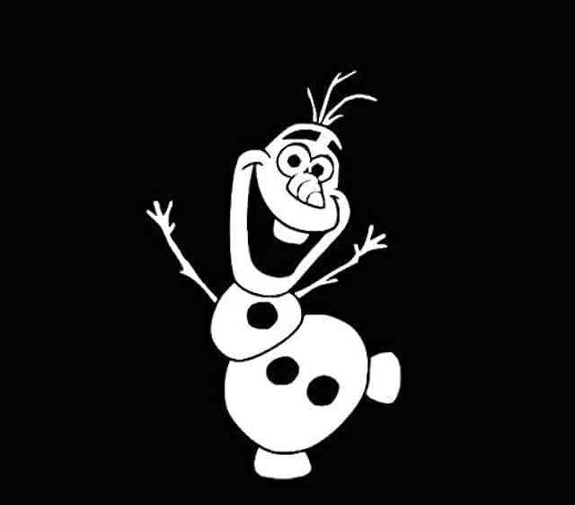 Трафареты на окно Снеговик Олов