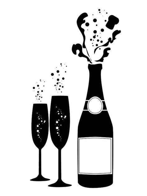 Бокалы черно белые