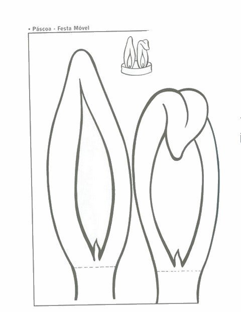 Уши зайца трафарет