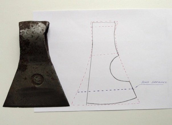 Таёжный топор чертёж