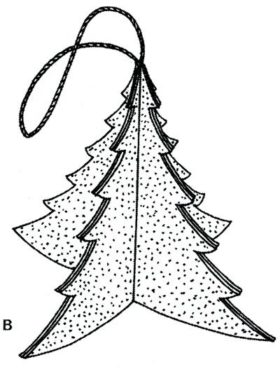 Объемная елка из бумаги шаблон