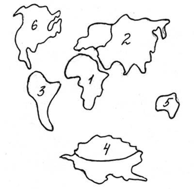 Контуры материков