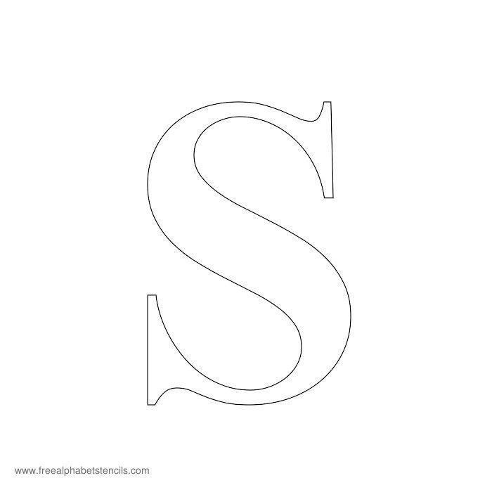 Буква s трафарет красный