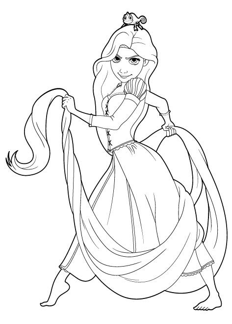 Разукрашки принцессы Рапунцель