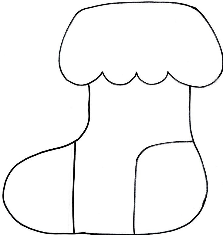 Шаблон новогоднего носка