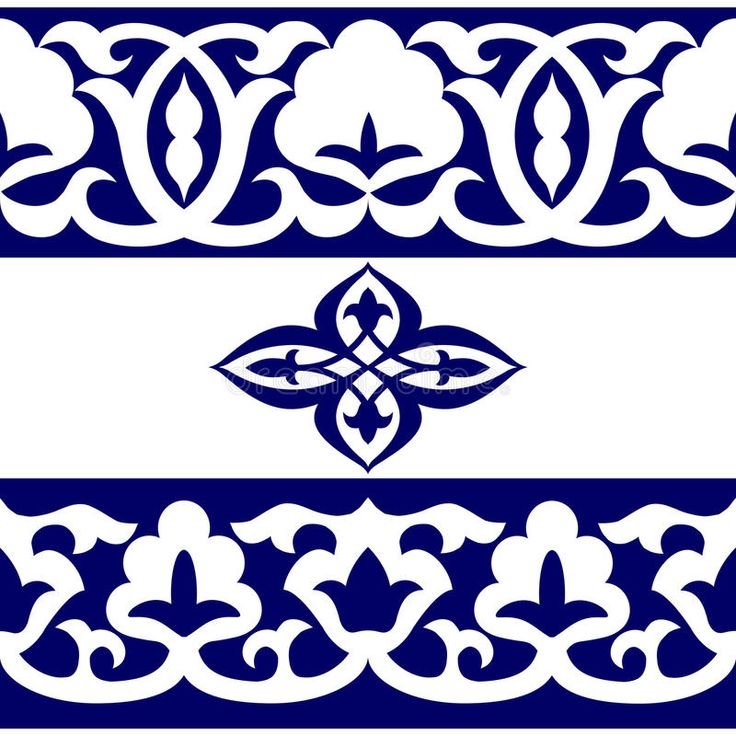 Узбекский узор вектор пахта