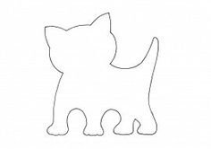 Котенок трафарет