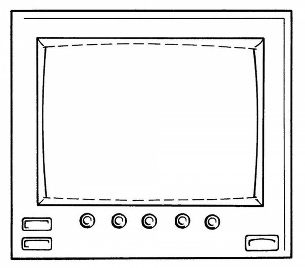 Раскраска телевизор