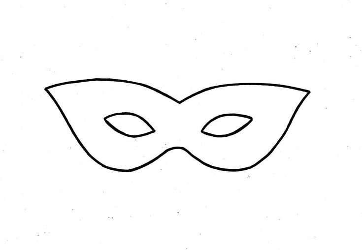 Маска на глаза трафарет