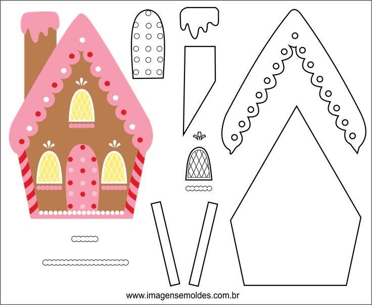 Пряничный домик выкройка