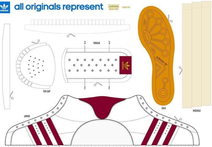 Выкройка футбольной бутсы