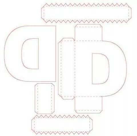 Буквы объемные шаблон