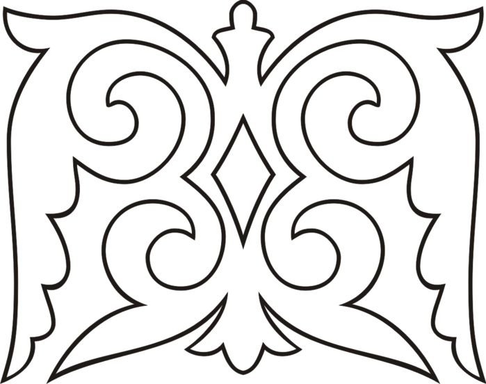 Казахский орнамент шаблон