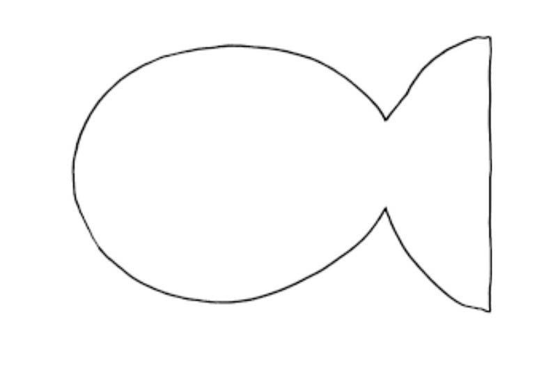 Рыба трафарет для аппликации