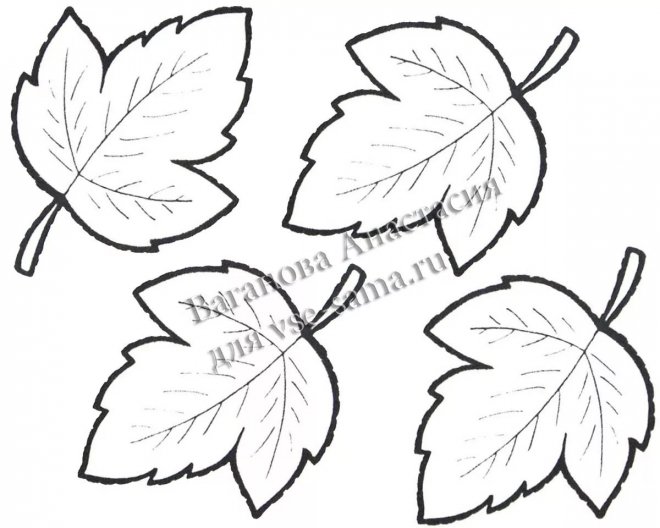 Трафареты "листья"