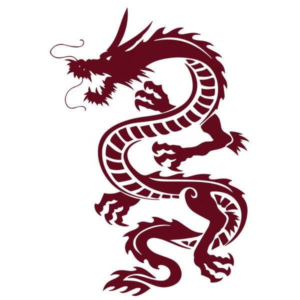 Китайский дракон наклейка
