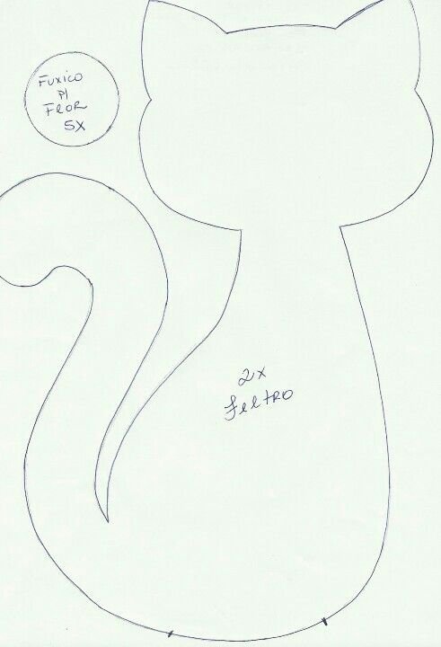 Выкройка игрушки кота