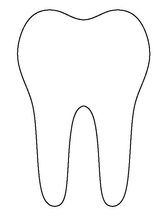 Зубик трафарет