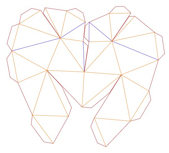 Шаблон объемного сердца