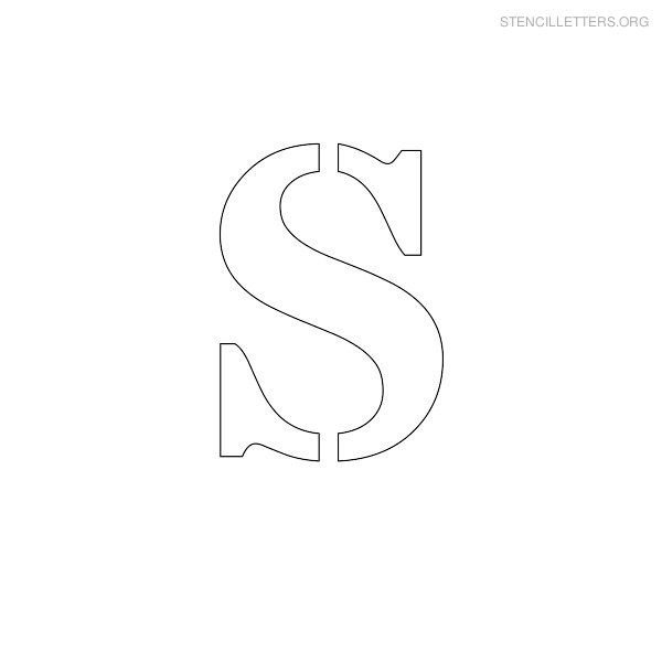 Трафарет английской буквы s